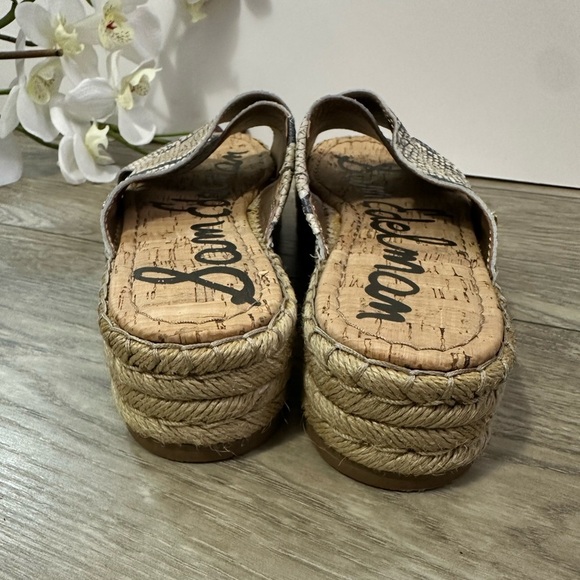 Sam Edelman Gray and Cream Wedge Sandals - Picture 3 of 9